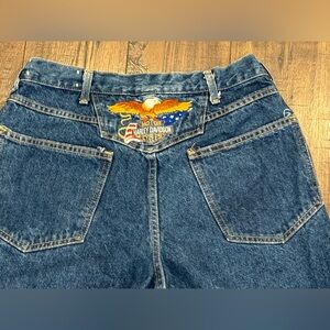 Vintage Harley-Davidson made in  USA Patch Embroidered Jeans 32x36